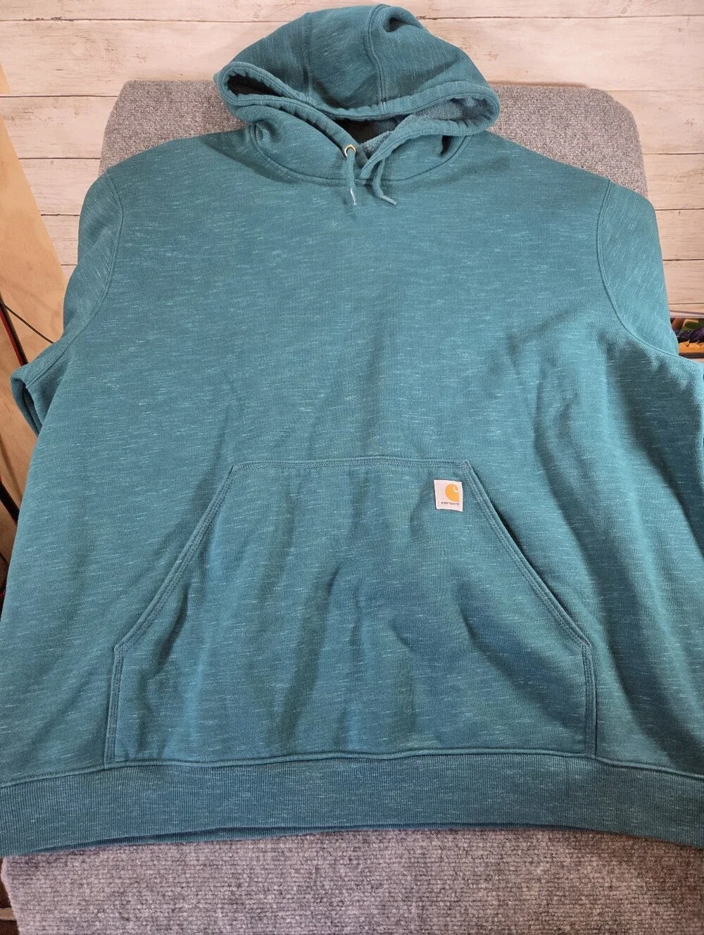 Carhartt Men’s 4XL Loose Fit Hoodie Teal Green Pullover Sweatshirt K288 H67